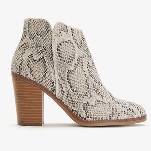 Maurices Snake Print Block Heeled Ankle  Boots